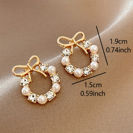 Brincos Elegantes com Pérolas e Strass