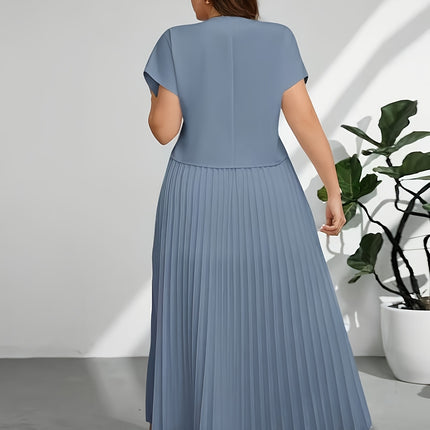 Conjunto Plus Size com Top e Saia Plissada