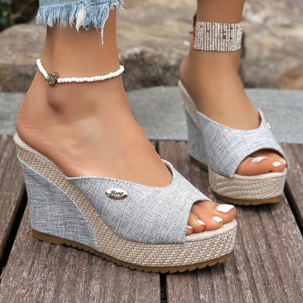 Sandálias de Cunha com Fivela