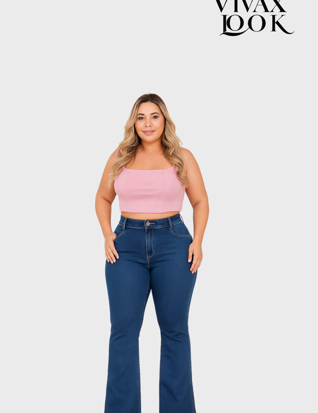 Calça Jeans Flare Plus Size