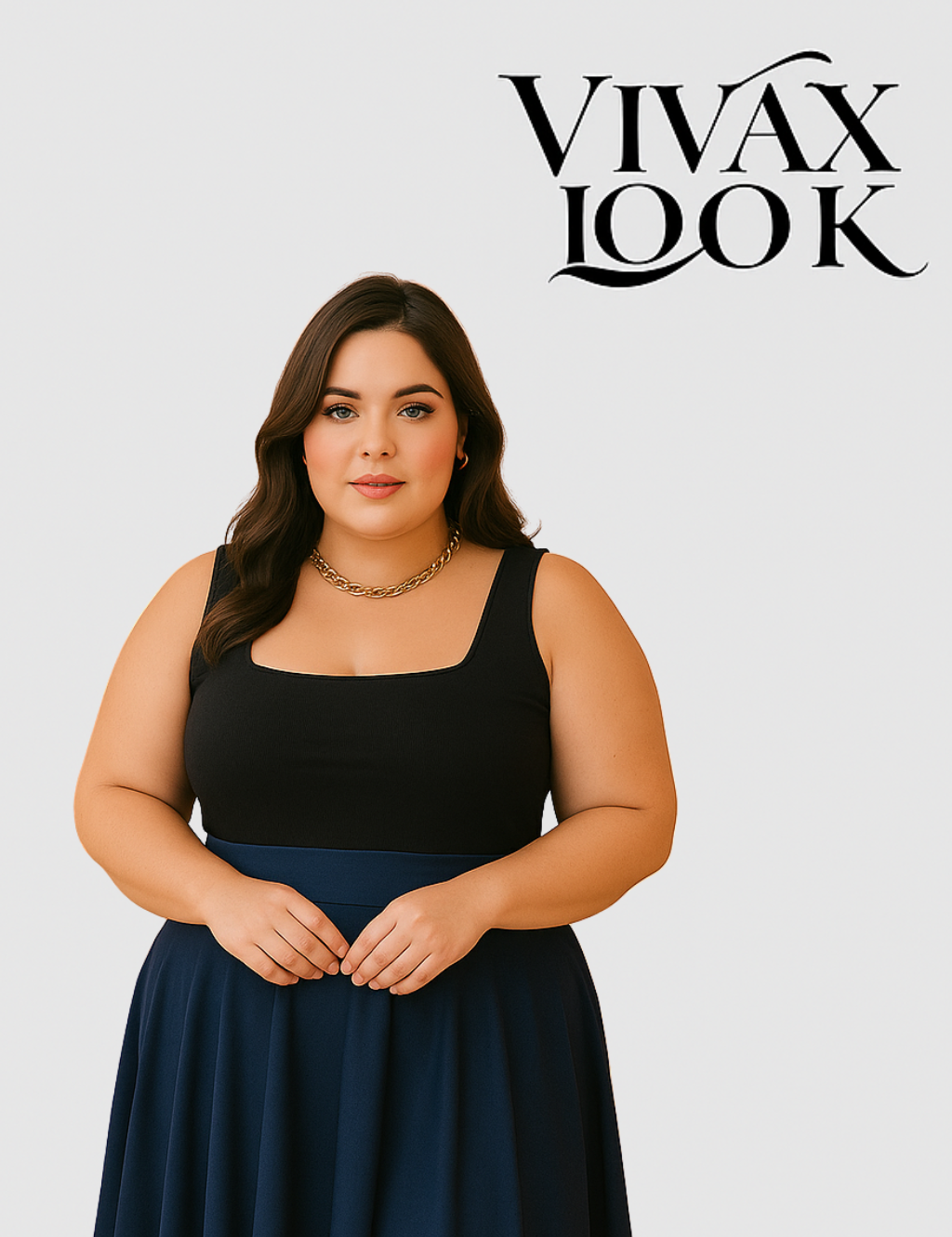 Saia Midi Gode Plus Size