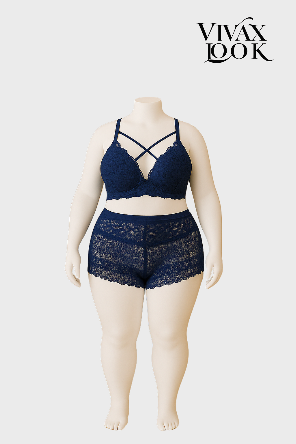 Conjunto Lingerie Plus Size  com Caleçon