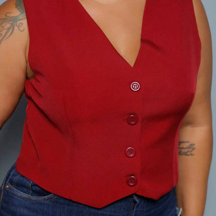 Colete Curto Alfaiataria Plus Size