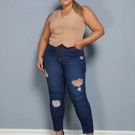 Colete Curto Alfaiataria Plus Size