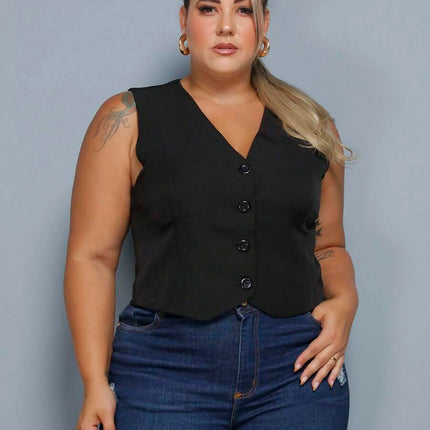 Colete Curto Alfaiataria Plus Size