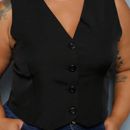 Colete Curto Alfaiataria Plus Size