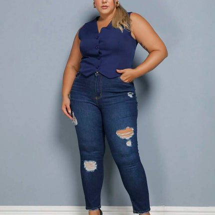 Colete Curto Alfaiataria Plus Size