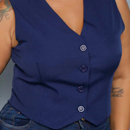 Colete Curto Alfaiataria Plus Size