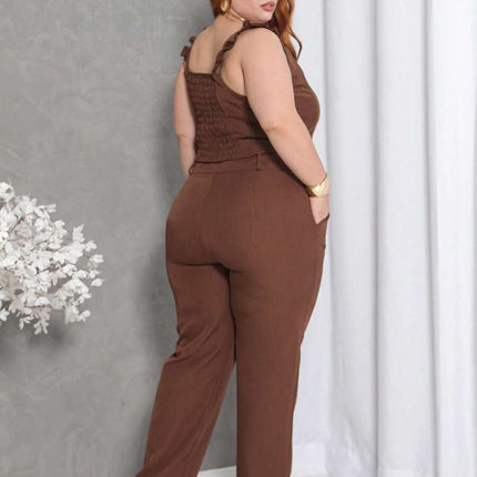 Conjunto Cropped + Calça Twill Plus Sizen