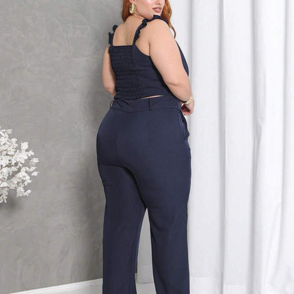 Conjunto Cropped + Calça Twill Plus Sizen