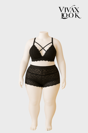 Conjunto Lingerie Plus Size  com Caleçon