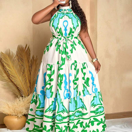 Vestido Tropical Irregular Plus Size