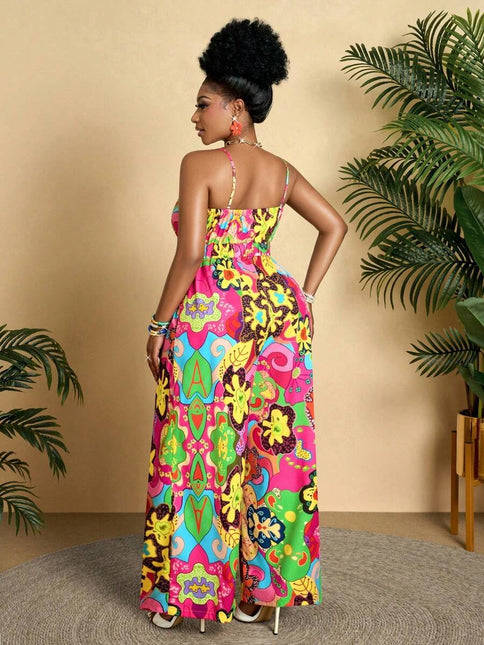 Macacão Tropical Floresta Plus Size