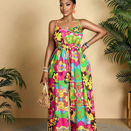 Macacão Tropical Floresta Plus Size