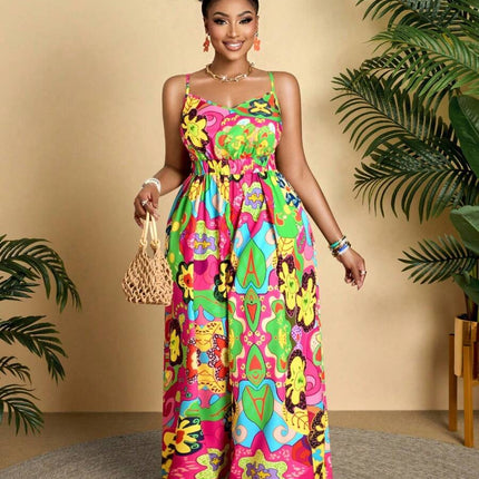 Macacão Tropical Floresta Plus Size