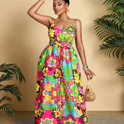 Macacão Tropical Floresta Plus Size