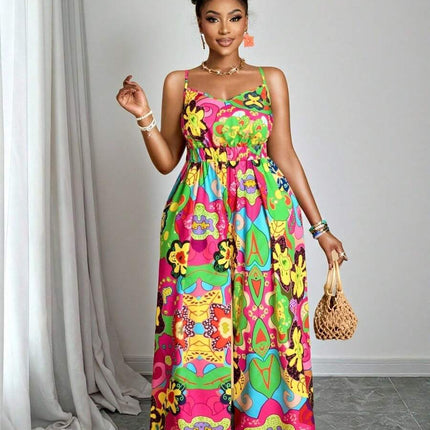 Macacão Tropical Floresta Plus Size