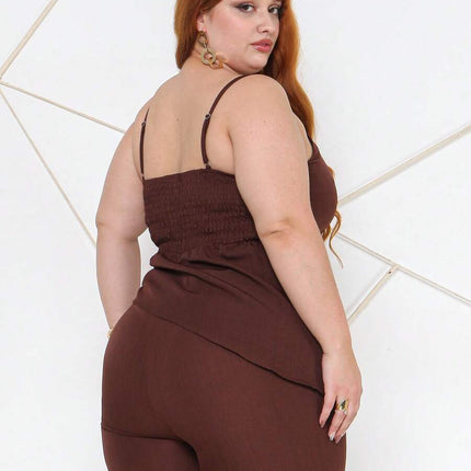 Conjunto Assimétrico Blusa + Short Plus Size