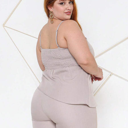 Conjunto Assimétrico Blusa + Short Plus Size