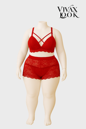 Conjunto Lingerie Plus Size  com Caleçon