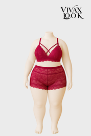 Conjunto Lingerie Plus Size  com Caleçon