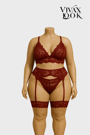 Conjunto em Renda com Cinta Liga: Para um Visual Incrível