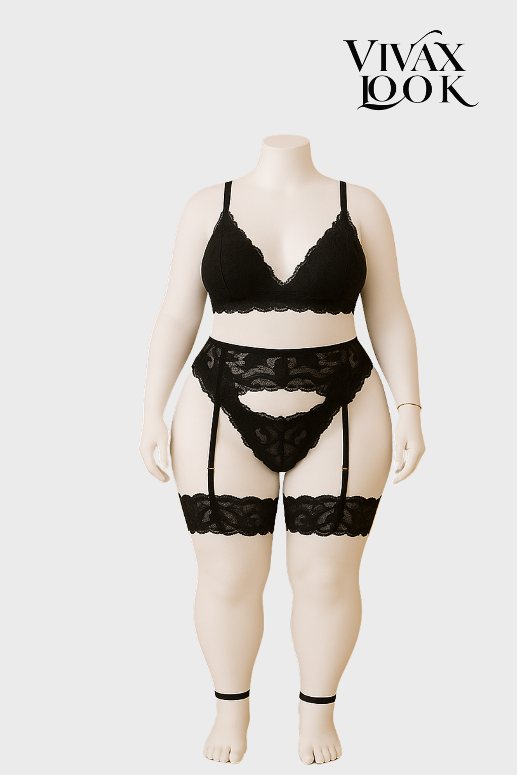 Conjunto em Renda com Cinta Liga: Para um Visual Incrível