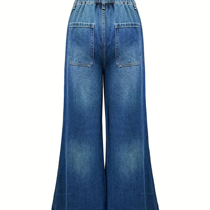 Calça Jeans Wide Leg Plus Size