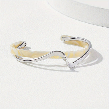Pulseira Banhada a Ouro 18K em Forma de Onda