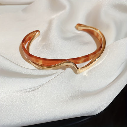 Pulseira Banhada a Ouro 18K em Forma de Onda