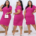 Vestido Midi Manga Bufante Plus Size