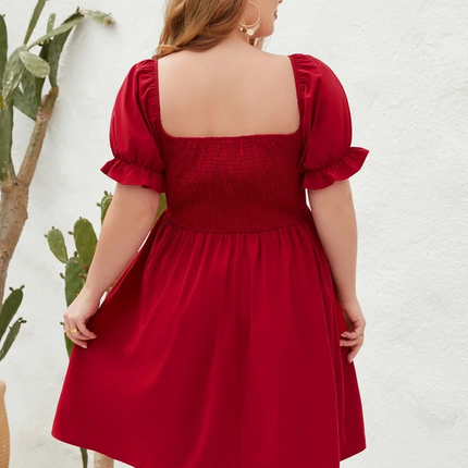Vestido Plus Size Manga Bufante