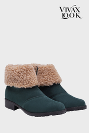 Bota de Couro Sintetico