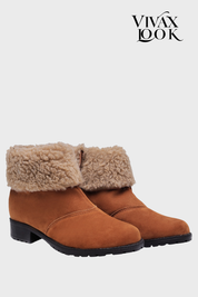 Bota de Couro Sintetico