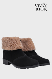 Bota de Couro Sintetico