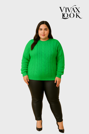 Blusa Tricot Plus Size