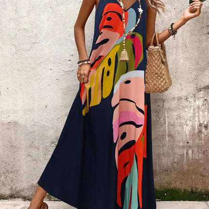 Vestido Tropical Maxi Plus Size