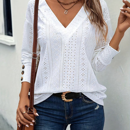 Blusa Decote V Renda Plus Size