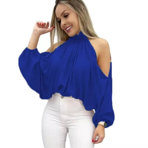 Blusa Gola Alta Azul