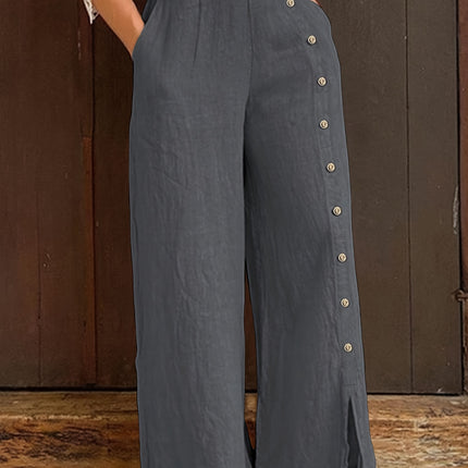 Calça Fenda Casual Plus Size