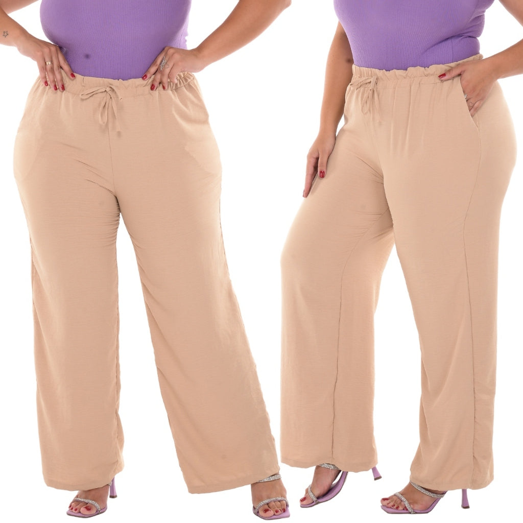 Calça Pantalona Plus Size - Elegância e Conforto com Caimento Impecável