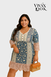 Vestido Plus Size Estilo Hip