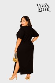 Vestido Longo Plus Size Boho-Chic