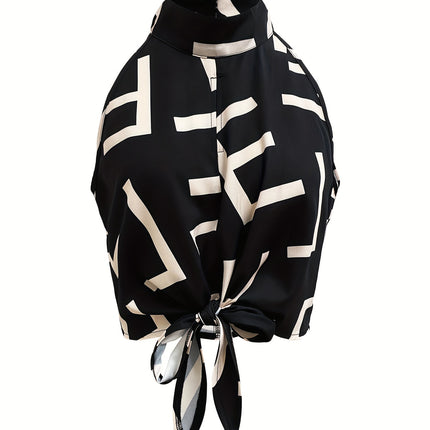 Blusa Ombro Estampada Plus Size