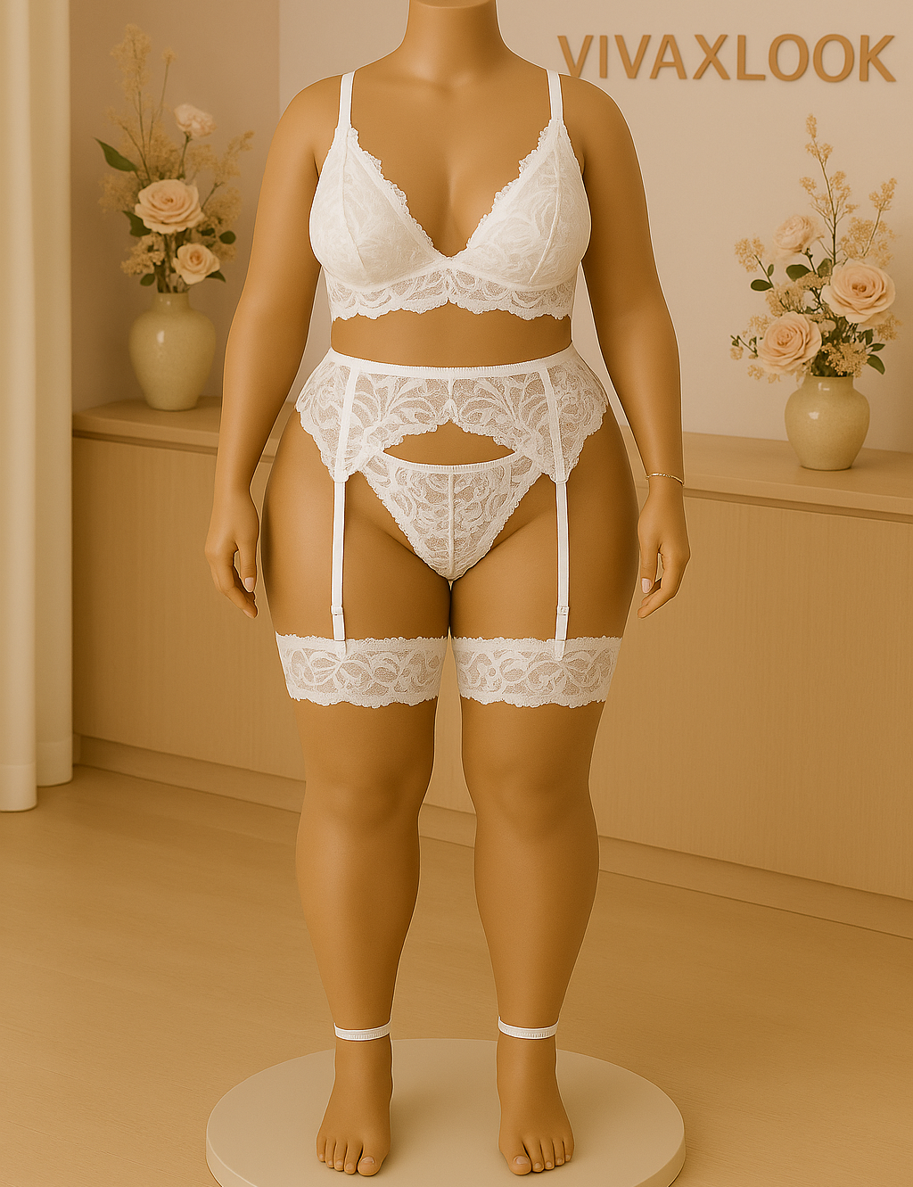 Conjunto em Renda com Cinta Liga: Para um Visual Incrível