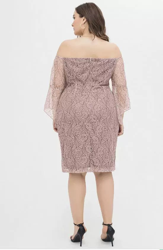 Vestido Liz Plus Size Rosa - Vivax Look