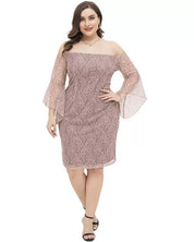 Vestido Liz Plus Size Rosa - Vivax Look