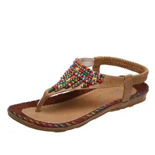 Sandália Gladiadora Boho Retrô Plus Size Feminina