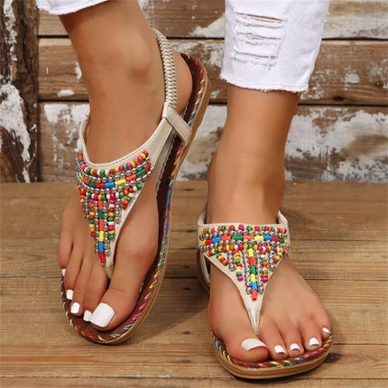 Sandália Gladiadora Boho Retrô Plus Size Feminina