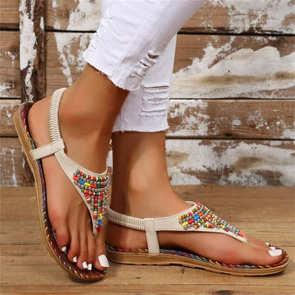 Sandália Gladiadora Boho Retrô Plus Size Feminina